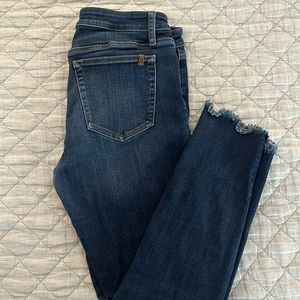 Joes Jeans Cropped Frayed Jeans